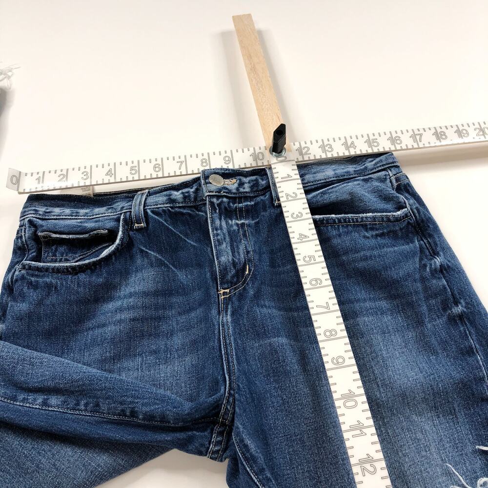 L'Agence Olga 30 (Fits 32W 27L) High Rise Distressed Cuffed Jeans - Picture 7 of 12